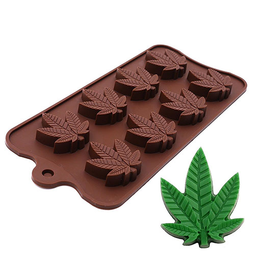 Marijuana leaf mold trays