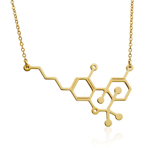 THC molecule necklace