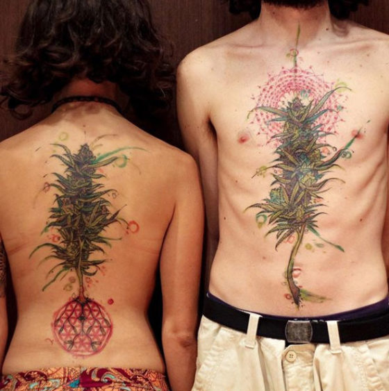 Weed tattoo