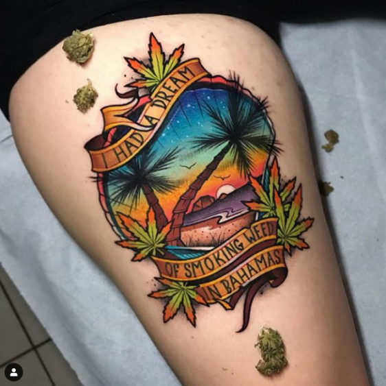 10 Weed Leaf Tattoo Ideas You Have To See To believe  alexie